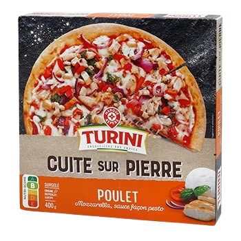 Pizza surgelée Poulet rôti Poivrons