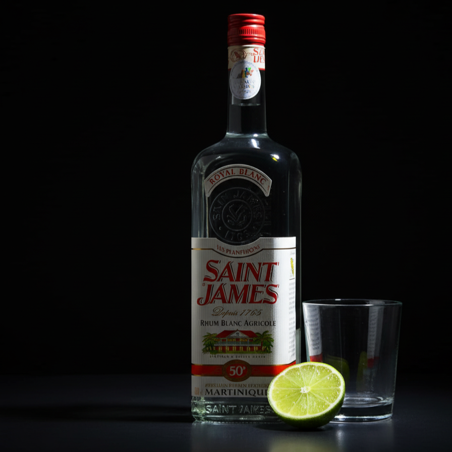 Bouteille de rhum blanc Saint James 70cl